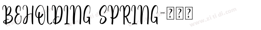 BEHOLDING SPRING字体转换